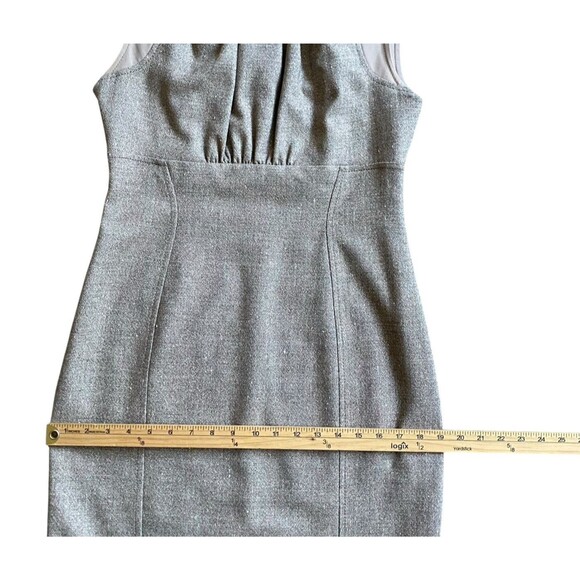 Max Mara Midi Sheath Dress US 8 IT 42 Oatmeal Sleeveless Wool Old Money Career - Picture 5 of 10
